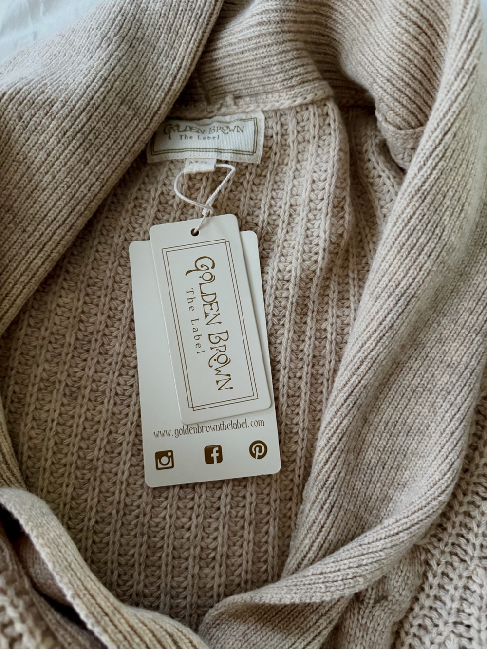 Golden Brown the Label Jericho Cardigan Sweater - Picture 5 of 6